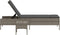 vidaXL - Ligbed - met - tafel - en - kussen - poly - rattan - grijs