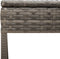 vidaXL - Ligbed - met - tafel - en - kussen - poly - rattan - grijs