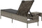 vidaXL - Ligbed - met - tafel - en - kussen - poly - rattan - grijs