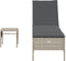 vidaXL - Ligbed - met - tafel - en - kussen - poly - rattan - lichtgrijs
