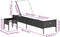 vidaXL - Ligbed - met - tafel - en - kussen - poly - rattan - lichtgrijs