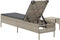 vidaXL - Ligbed - met - tafel - en - kussen - poly - rattan - lichtgrijs