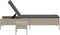 vidaXL - Ligbed - met - tafel - en - kussen - poly - rattan - lichtgrijs
