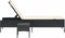 vidaXL - Ligbed - met - tafel - en - kussen - poly - rattan - zwart