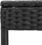 vidaXL - Ligbed - met - tafel - en - kussen - poly - rattan - zwart