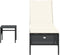 vidaXL - Ligbed - met - tafel - en - kussen - poly - rattan - zwart