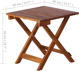 vidaXL - Ligbed - met - tafel - massief - acaciahout - bruin