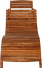 vidaXL - Ligbed - met - tafel - massief - acaciahout - bruin