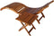 vidaXL - Ligbed - met - tafel - massief - acaciahout - bruin