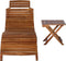 vidaXL - Ligbed - met - tafel - massief - acaciahout - bruin