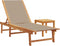 vidaXL - Ligbed - met - tafel - massief - acaciahout - en - textileen - taupe