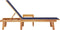 vidaXL - Ligbed - met - tafel - massief - acaciahout - en - textileen - blauw