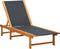vidaXL - Ligbed - met - tafel - massief - acaciahout - en - textileen