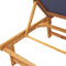 vidaXL - Ligbed - met - tafel - massief - acaciahout - en - textileen - blauw