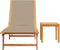 vidaXL - Ligbed - met - tafel - massief - acaciahout - en - textileen - taupe