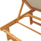 vidaXL - Ligbed - met - tafel - massief - acaciahout - en - textileen - taupe