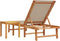 vidaXL - Ligbed - met - tafel - massief - acaciahout - en - textileen - taupe