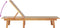 vidaXL - Ligbed - met - tafel - massief - acaciahout - en - textileen - taupe