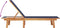 vidaXL - Ligbed - met - tafel - massief - acaciahout - en - textileen - blauw