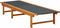 vidaXL - Ligbed - met - tafel - massief - acaciahout - en - textileen