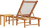 vidaXL - Ligbed - met - tafel - massief - acaciahout - en - textileen - grijs