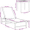vidaXL - Ligbed - met - tafel - massief - acaciahout - en - textileen - crèmekleurig