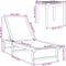 vidaXL - Ligbed - met - tafel - massief - acaciahout - en - textileen - grijs