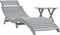 vidaXL - Ligbed - met - tafeltje - massief - acaciahout - grijs
