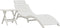vidaXL - Ligbed - met - tafeltje - massief - acaciahout - wit