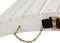vidaXL - Ligbed - met - tafeltje - massief - acaciahout - wit
