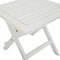 vidaXL - Ligbed - met - tafeltje - massief - acaciahout - wit