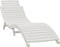 vidaXL - Ligbed - met - tafeltje - massief - acaciahout - wit