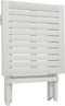 vidaXL - Ligbed - met - tafeltje - massief - acaciahout - wit