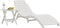 vidaXL - Ligbed - met - tafeltje - massief - acaciahout - wit