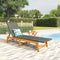 vidaXL - Ligbed - met - tafeltje - poly - rattan - en - massief - acaciahout