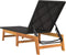 vidaXL - Ligbed - met - tafeltje - poly - rattan - en - massief - acaciahout