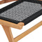 vidaXL - Ligbed - met - voetensteun - massief - teakhout - en - touw