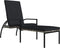 vidaXL - Ligbed - met - voetensteun - polyetheen - rattan - grijs