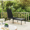 vidaXL - Ligbed - met - voetensteun - polyetheen - rattan - grijs