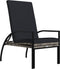 vidaXL - Ligbed - met - voetensteun - polyetheen - rattan - grijs