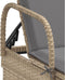 vidaXL - Ligbed - met - wielen - en - kussen - poly - rattan - beige