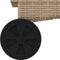 vidaXL - Ligbed - met - wielen - en - kussen - poly - rattan - beige