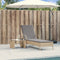 vidaXL - Ligbed - met - wielen - en - kussen - poly - rattan - beige