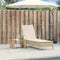 vidaXL - Ligbed - met - wielen - en - kussen - poly - rattan - beige