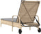 vidaXL - Ligbed - met - wielen - en - kussen - poly - rattan - beige