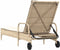 vidaXL - Ligbed - met - wielen - en - kussen - poly - rattan - beige