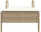 vidaXL - Ligbed - met - wielen - en - kussen - poly - rattan - beige