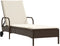vidaXL - Ligbed - met - wielen - en - kussen - poly - rattan - bruin