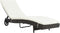 vidaXL - Ligbed - met - wielen - en - kussen - poly - rattan - bruin