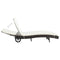 vidaXL - Ligbed - met - wielen - en - kussen - poly - rattan - bruin